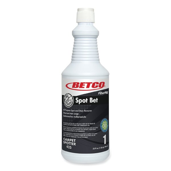 Betco FiberPro Spot Bet Stain Remover, Country Fresh Scent, 32 oz Bottle, 12PK 4251200